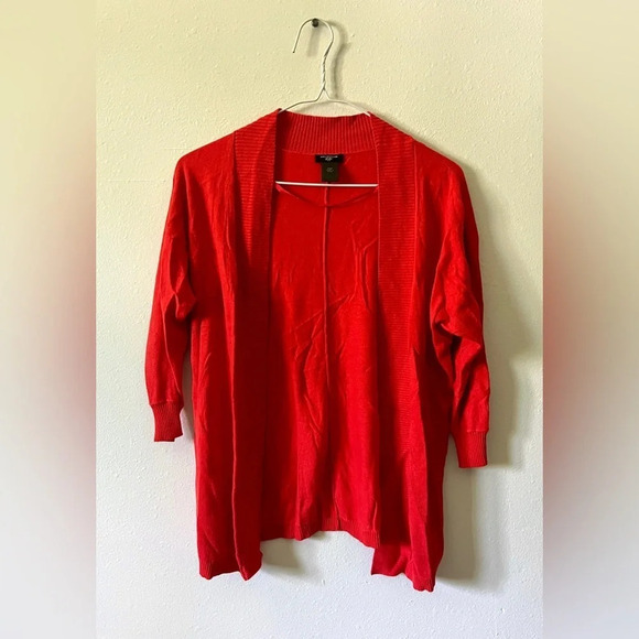 Ann Taylor Coral Classic Ribbed Cardigan - XSP - Picture 2 of 4